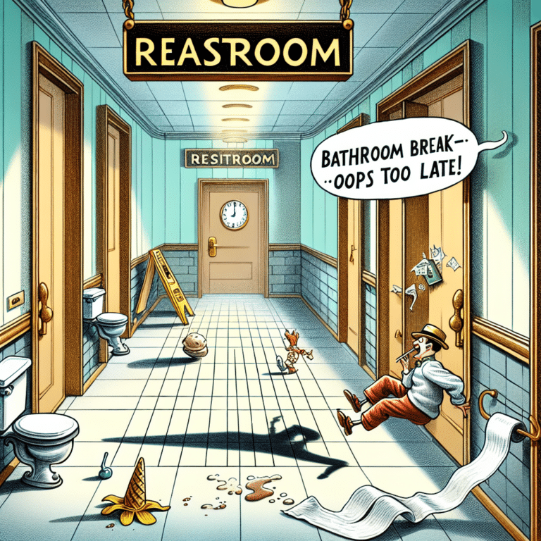 Bathroom Break--oops To Late!