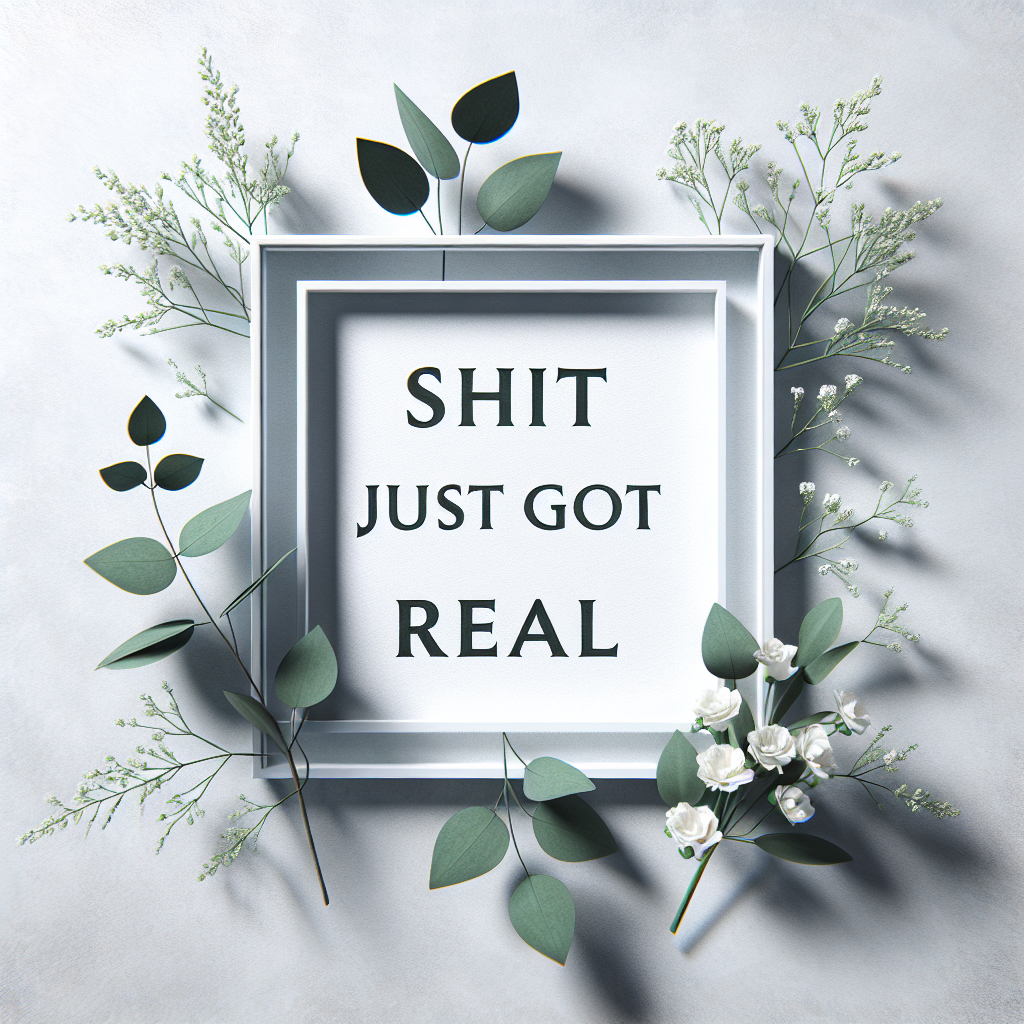 shit just got real meaning